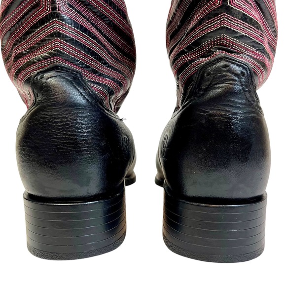 Ariat Outsider 10017368 Black Pink Stitch Western Cowboy Boots Women's 9.5B - Picture 10 of 12